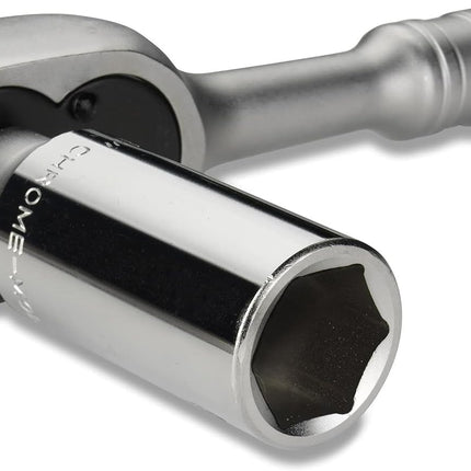 Neiko 03029A 1/2 Drive Scaffold Ratchet Wrench Chrome Vanadium Steel | 7/8-Inch Deep Socket