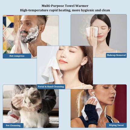 LiveFull Towel Refills for Hot Face Towel Heater Machine, 60 Pcs Disposable Compressed Face Towels for Smart Towel Warmer, 3 Buckets, 20 Pcs Per Bucket