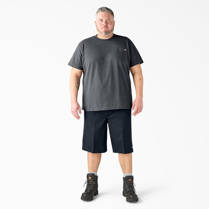Dickies Men's Short Sleeve Heavyweight Crew Neck, Charcoal Gray Heather, 3X-Large Big Tall