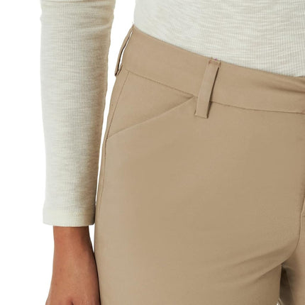 Lee Women's Wrinkle Free Relaxed Fit Straight Leg Pant, Flax, 8 Long