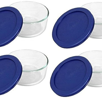 Pyrex Blue Storage 2 Cup Round Dish, Clear Lid, Pa
