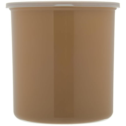 Carlisle FoodService Products Classic Round Storage Container Crock with Lid for Kitchen, Restaurants, Home, Plastic, 2.7 Quarts, Beige