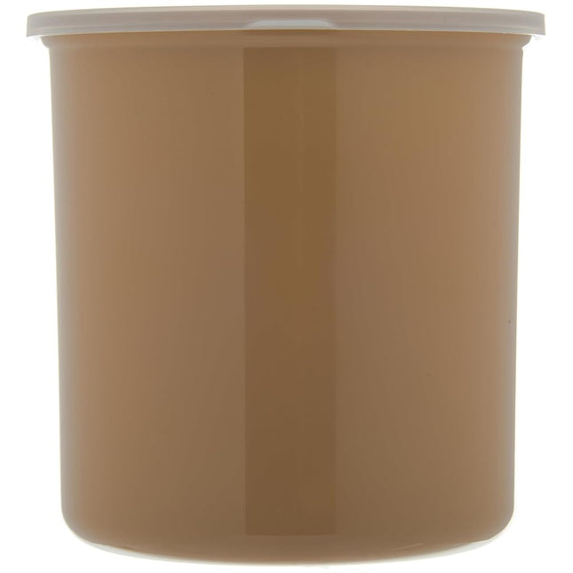 Carlisle FoodService Products Classic Round Storage Container Crock with Lid for Kitchen, Restaurants, Home, Plastic, 2.7 Quarts, Beige
