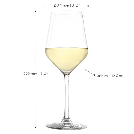 Stolzle Lausitz Revolution White Wine Glass 6 Piece Set, 365 ml Capacity