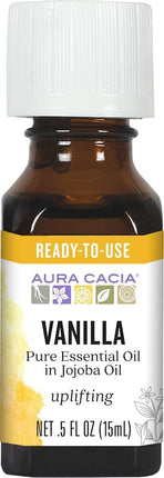 Aura Cacia Vanilla with Jojoba Essential Oil, .5-Ounce Bottle