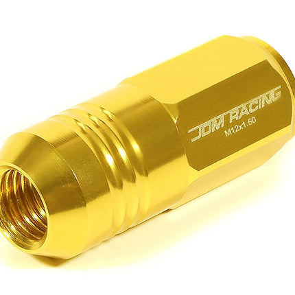 DNA MOTORING LN-ZTL-9020-15-GD 20Pcs Closed End Design M12 x 1.5 Aluminum Alloy Wheel Lug Nuts + Deep Drive Extension Adapter, 20mm OD/50mm Height (Gold)