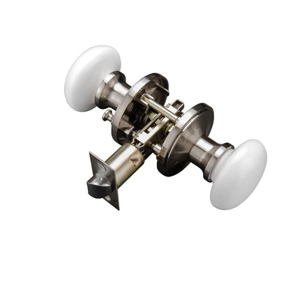 NCL White Door Knobs, Keyless Door Handles, Porcel