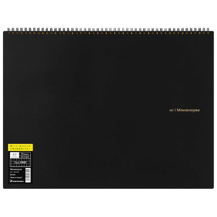 Maruman MNEMOSYNE Notebook 12.2 x 16.5 Inches (Horizontal A3), 5mm-squared, 70 Sheets (N167)