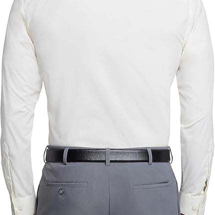 Kenneth Cole Men's Dress Shirt Slim Fit Solid, Sundew, 14"-14.5" Neck 32"-33" Sleeve