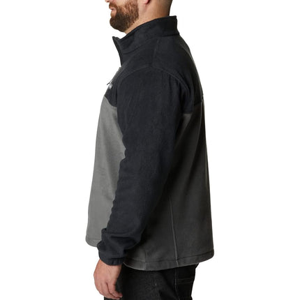 Columbia Men's Steens Mountain Half Zip Fleece Jacket, Black, 3X Tall