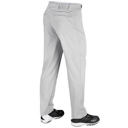 Pantalones de béisbol CHAMPRO de ajuste holgado con parte inferior abierta para niño, con entrepierna ajustable y área reforzada para deslizarse, color gris