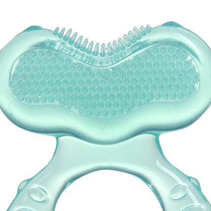 Nuby Teethe-EEZ Soft Silicone Teether | Silicone Teether with Surface to Massage Teeth | Hygienic Case Included | Turquoise | +3 Months