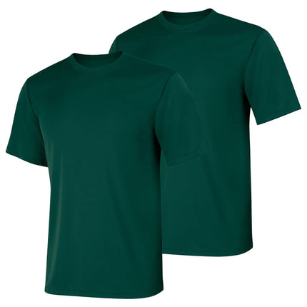 Hanes Men's Short Sleeve Cooldri T-Shirt (Pack of 2), Deep Forest, 2XL
