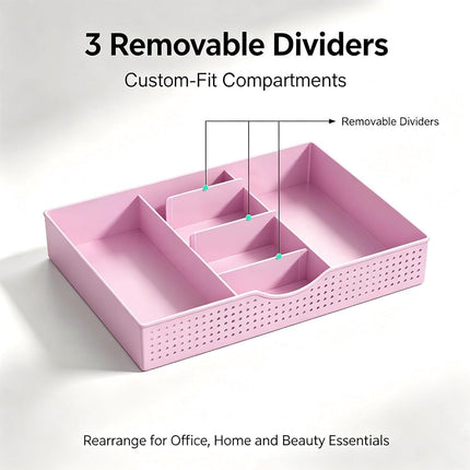 gianotter Monitor Stand with Drawer and Pen Holder, Desk Organizers and Accessories, 2-Tier Monitor Riser, Ideal for Office Supplies Desk Accessories(Pink), D-3-2