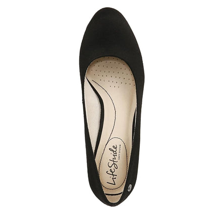 LifeStride Women's Parigi Pump, Black Fabric, 9.5 Wide