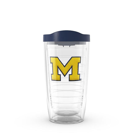 Tervis Fabricado en EE. UU., Vaso térmico de doble pared de la Universidad de Michigan UM Wolverines, mantiene las bebidas frías y calientes, 473 ml, Big M