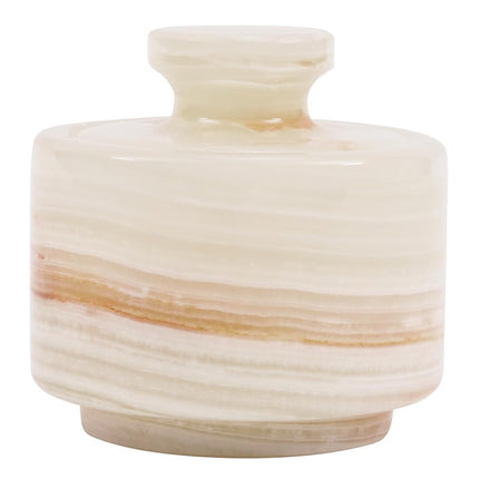 Marble Salt Cellar 3 Inch White Onyx Salt Holder w