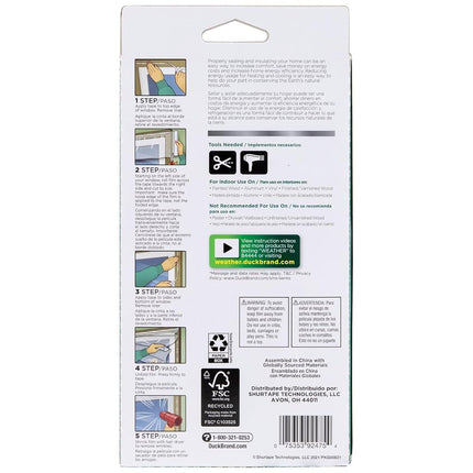 DUCK Brand Rolled Shrink Film Window Kit, Insulates up to 10 Windows, 62 in. x 420 in, Clear (287406)