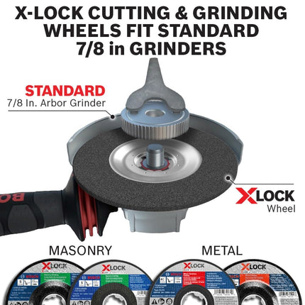 Bosch TCWX27S450 4-1/2 in. x .045 in. X-Lock Arbor Type 27A (ISO 42) 60 Grit Fast Metal/Stainless Cutting Abrasive Wheel