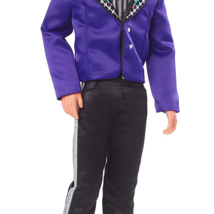 Barbie 2023 Día De Muertos Ken Doll Wearing Blue Jacket and Black Hat, Signature Collectible, HJX15