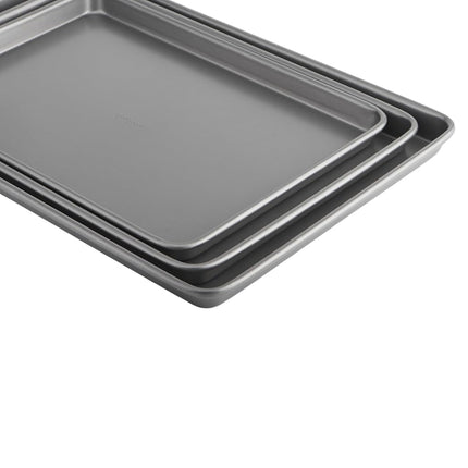 Good Cook Steel Nonstick Bakeware, 3 Piece Cookie Sheet Set