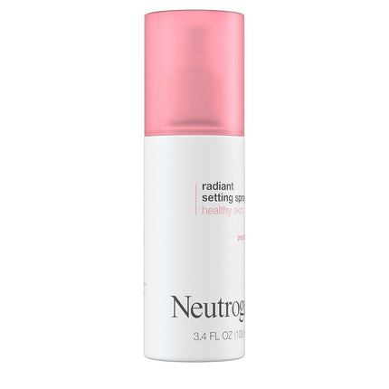 Neutrogena Radiant Makeup Setting Spray, Long-Lasting & Weightless Face Setting Mist for Healthy Looking, Glowing Skin, 3.4 Fl Oz