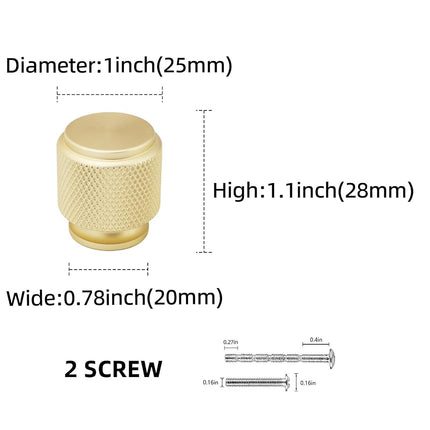 BUKOBYHE 10 Pack Brushed Brass Kitchen Cabinet Knobs & Pulls - Gold Knurled Drawer Knobs