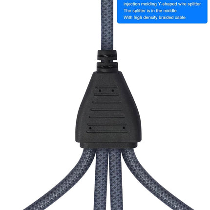 HUALEU 2Feet 3Pin XLR 1 Female to 4 Male Y Splitter Audio Cable,4Way-1 XLR Single Input to Four Output Parallel Connection Cable for Microphone, Audio Player, Power Amplifier, Mixing Console DMX