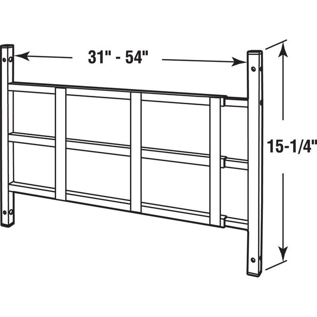 Prime-Line Products S 4758 3 Bar Fixed Window Guard, 31-Inch - 54-Inch x 15-Inch, Bronze