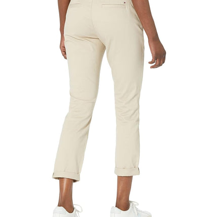 Tommy Hilfiger Women's Hampton Chino Pant-Solid Casual, Khaki, 16 Plus