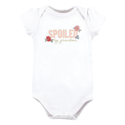 Hudson Baby Baby Girls Cotton Bodysuits 3-pack, Grandmas Love Tutu, 18-24 Months