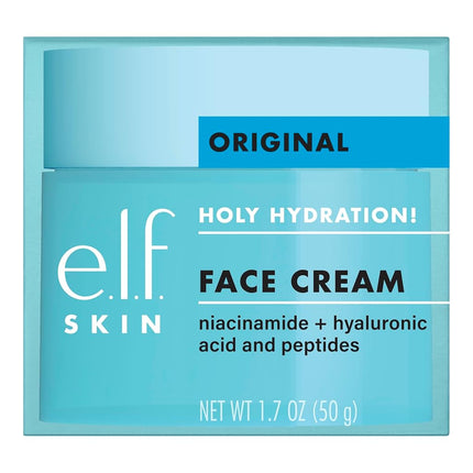e.l.f. SKIN Holy Hydration! Face Cream, Smooth, Non-Greasy, Lightweight, Nourishing, Moisturises, Softens, Absorbs Quickly, Suitable For All Skin Types