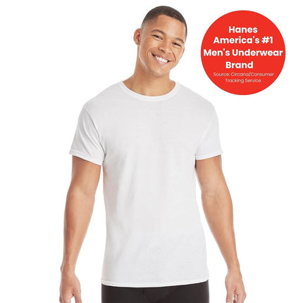 Hanes Men's tagless Undershirt, 12 Pack - White, L UK