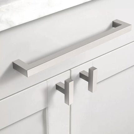 Asidrama 10 Pack 8.8 Inch(224mm) Brushed Satin Nickel Kitchen Cabinet Handles, Stainless Steel Cabinet Pulls Kitchen Cabinet Hardware for Cupboard Drawer Handles Dresser Pulls