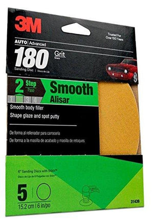 3M 31439 Stikit Gold 6" P180C Grit Disc (Pack of 2