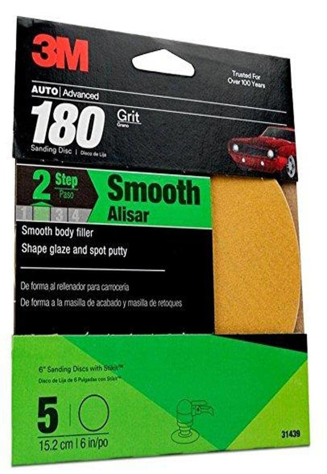 3M 31439 Stikit Gold 6" P180C Grit Disc (Pack of 2