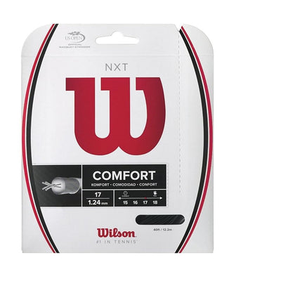 Wilson NXT Multifilament 17 Gauge Tennis Racket String in Black Color (Best String for Power and Comfort)
