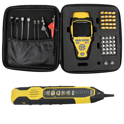 Klein Tools 80179 Scout Pro Max VDV Tester Set, Network Cable Tester with Remote and Digital Tracing Probe for Coax, Phone, and RJ Connectors
