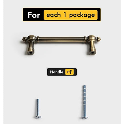 Germany Bronze Zinc Alloy Cabinet Pulls - 3-3/4 Inch(96mm) Hole Center Classic Vintage Drawer Handles,Kitchen Cupboard Bathroom Dresser Cabinet Hardware Handles