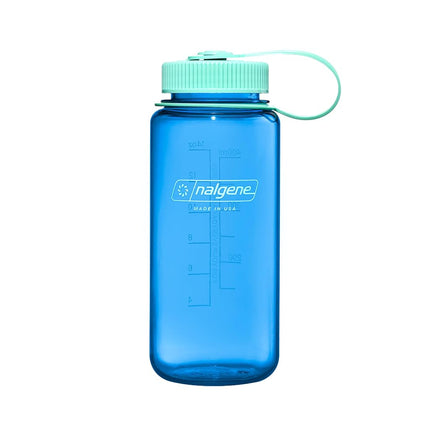 Nalgene Water Bottle - Lightweight Sustain Tritan BPA-Free Shatterproof Bottle for Backpacking, Hiking, Gym, 16 OZ, Wide Mouth, Cornflower Blue
