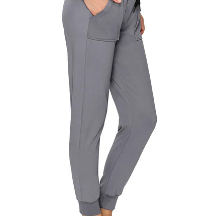 ALWAYS Women Jogger Sweatpants - Premium Soft Stretch Lightweight Drawstrings Pants with Pork Chop Pockets Charcoal XL