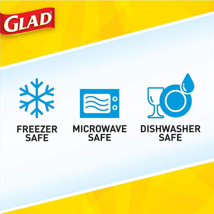Glad Food Storage Containers - Soup and Salad Container - 24 Ounce - 5 Containers