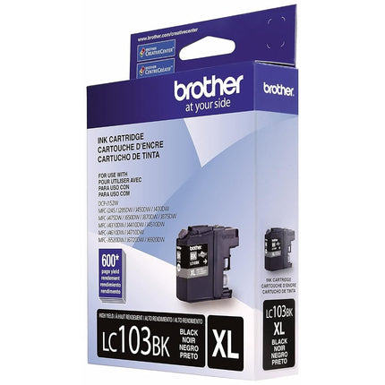 BROTHER LC103BK Black Ink Cartridges (Black, MFC-J4510DW, Inkjet, Black, High Yield (XL), ISO/IEC 24734)
