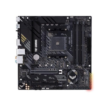 ASUS TUF Gaming B550M-PLUS, AMD B550 (Ryzen AM4) Micro ATX Motherboard (PCIe 4.0, Dual M.2, 10 DrMOS, DDR4 4400, 6, 2.5 Gb Ethernet, HDMI, DP, USB 3.2 Gen 2 Type-A and C, Aura Sync)