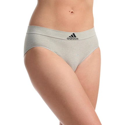 adidas Women's Seamless Brief Panties 3-Pack, Silver Violet/Heather Grey/Silver Green, XL (Pack of 3)