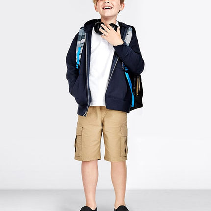 The Children's Place Boys' Pull on Cargo Shorts, Washed Black Single, 5 Slim