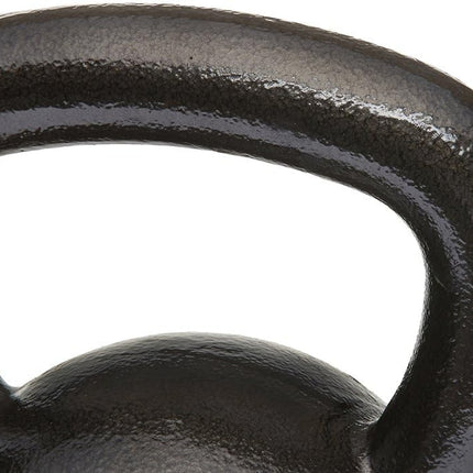 Amazon Basics Cast Iron Kettlebell with Enamel Finish, 15lbs / 6.8 kgs, Black