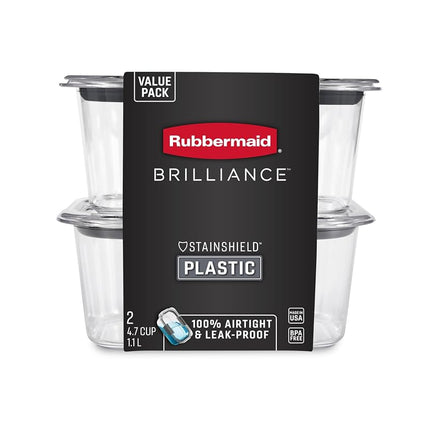 Rubbermaid Brilliance BPA Free Food Storage Containers with Lids