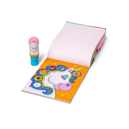 Melissa & Doug Sticker Wow Stamper & Activity Pad - Unicorn | Book for Children, Travel Toys for Kids | Age 3+ - FSC Certified