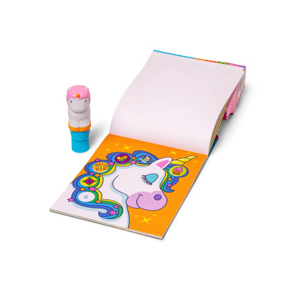 Melissa & Doug Sticker Wow Stamper & Activity Pad - Unicorn | Book for Children, Travel Toys for Kids | Age 3+ - FSC Certified